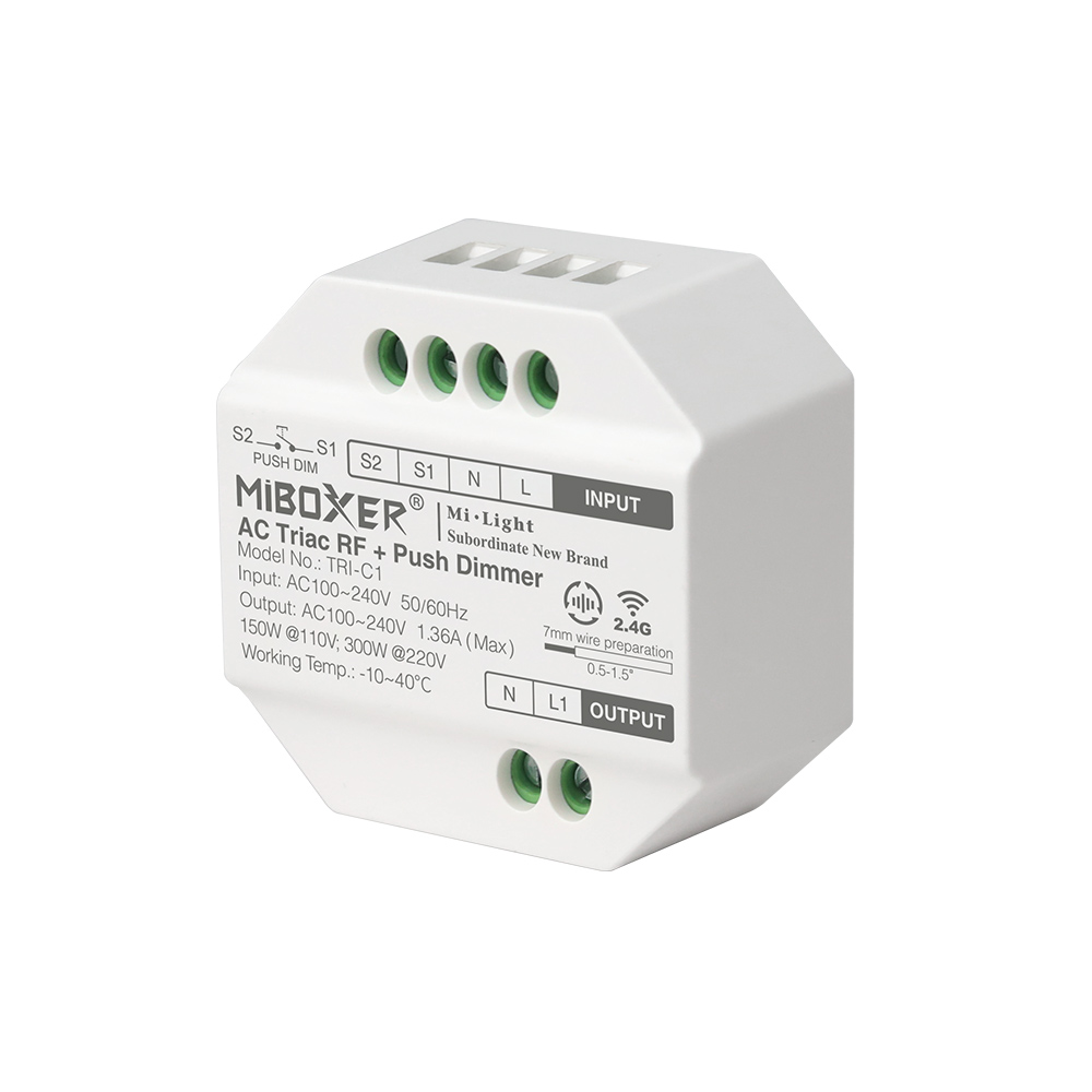 AC Triac RF+Push Dimmer